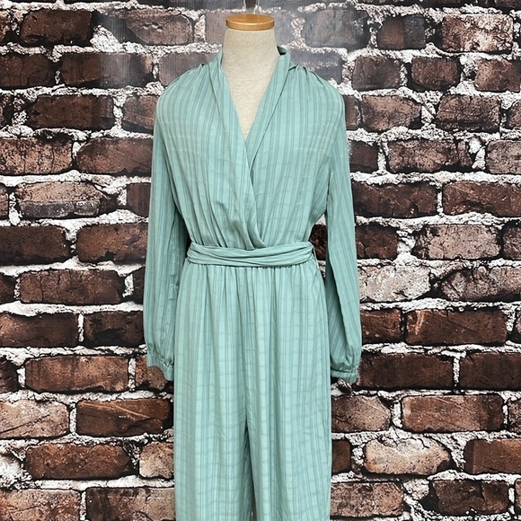 Hyfve Jumpsuit Women's Large Green Long Sleeve V-Neck - Picture 7 of 16